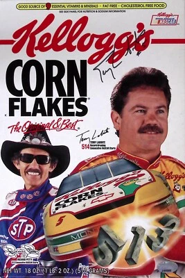 Terry Labonte Signed Corn Flakes Cereal Box PSA/DNA COA NASCAR Racing Autograph - Image 1 of 4