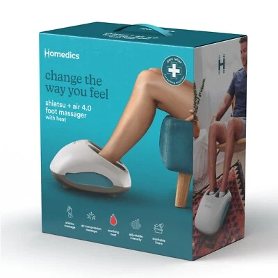 全新 - Homedics 指压 + 空气 4.0 足部按摩器 带热按摩 - 全新未拆封 — 第 1/4 张图片
