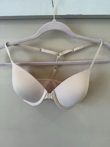 32D Victoria’s Secret Pink Wear Everywhere Push Up Bra Lingerie Front Closure - Picture 1 of 7
