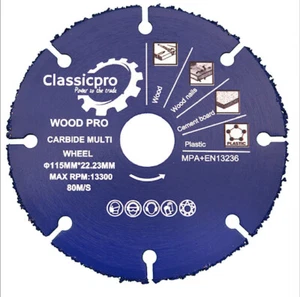 Classicpro 115mm 4 1/2" Lama/Disco da Taglio Multiuso per Legno, Plastica UK - Foto 1 di 3