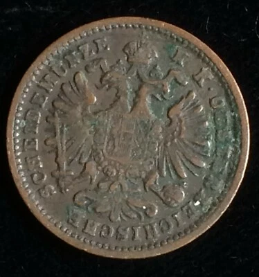 1885 Austria 1 Kreuzer Emperor Franz Joseph I - Image 1 of 2