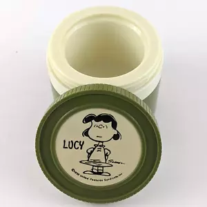 Vintage Peanuts Thermos Insulated Jar with Lucy - Green, 8 oz, #1155/3 - Picture 1 of 8