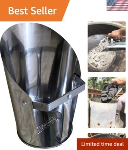 Heavy-Duty Stainless Steel Ash Scoop - Multi-Purpose Fireplace Cleaning Tool - Picture 1 of 11