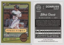 2017 Panini Donruss Retro 1983 Gold Press Proof /99 Khris Davis #RV-24