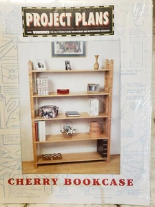 Workbench Project Plans MISSION STYLE CHERRY BOOKCASE  Full Size Patterns NIP - Picture 1 of 2