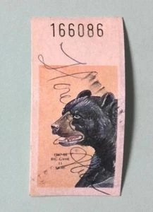 1987 New York Resident Big Game Deer Hunting Fishing License Permit Stamp - Picture 1 of 1