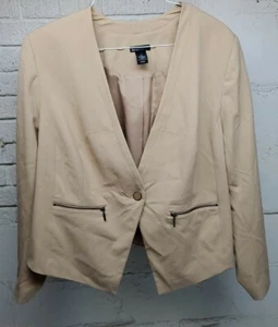 Lane Bryant Biege Single Button Blazer Jacket Plus size 24 - Picture 1 of 7