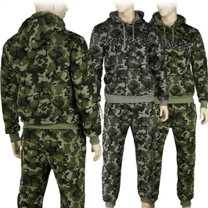 Herren Camouflage Sportanzug Boys Jogginganzug Trainingsanzug Set: Hoodie + Hose - Bild 1 von 5