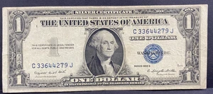 U.S., 1935 G, $1.00 Silver Certificate, Currency Note, Circulated - Picture 1 of 2