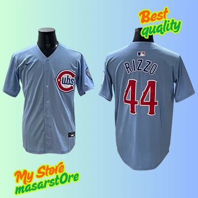 Men's Chicago Cubs #44 Anthony Rizzo Baby Blue  Cool Base Stitched Jersey - Image 1 of 2