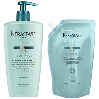KÉRASTASE Kerastase Bain Force Architecte 500 ml + 500ml-Nachfüllpack