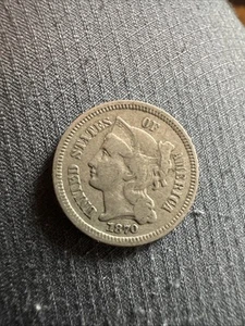 1870 3 Cent Nickel Piece Z2301 - Picture 1 of 4