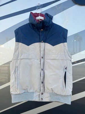 Vintage 70s Powderhorn Mountaineering western ski down vest Jackson Hole XL - Image 1 of 4