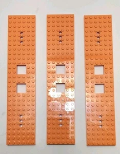 Lotto 3 basi ferroviarie Lego 6x28 arancioni 92339 - Foto 1 di 2