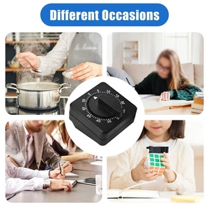 Loud and Clear 60 Mins Mechanical Countdown Timer for Cooking Black Color - Picture 1 of 12