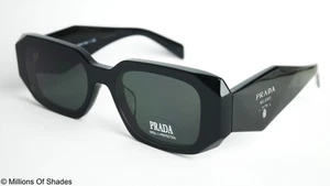Prada PR17WS 1AB5S049 Women's Sunglasses 49 mm Black / Dark Grey Lens - Picture 1 of 3