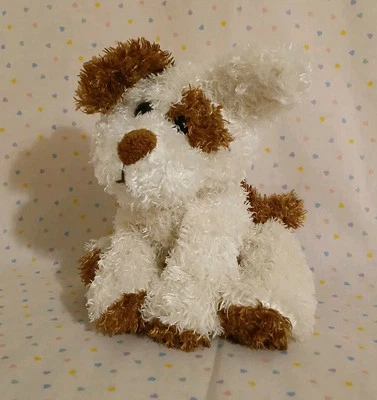 Animal Adventure 2009 Puppy Dog White Brown Spots Stuffed Animal Plush 6" - Image 1 of 4