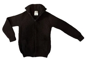 Suéter marrón con cremallera 100 % pura lana británica vintage L.L.Bean para mujer M Inglaterra - Imagen 1 de 11