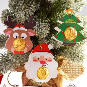 10x Papier Weihnachtsbaum hängende Karte Festival Geschenk Verpackung Etikett Anhänger Dekoration - Bild 1 von 17