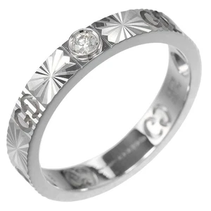 GUCCI #4,5 Ring Icon K18WG Weißgold Diamant 2,8g I130425074 gebraucht - Bild 1 von 10