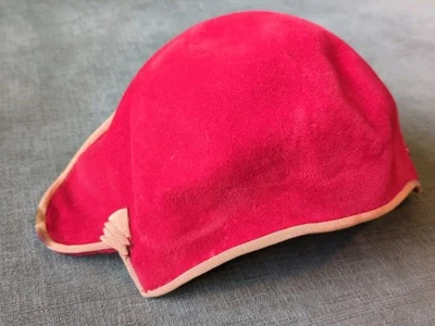 Rare Vintage Red Velour Hat by Helen Hat Shop Ventura Helen M Austin 50's Velvet - Image 1 of 4