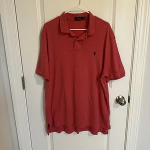 Polo Ralph Lauren Polo Shirt Mens Size XL Light Red Short Sleeve Casual Pony - Picture 1 of 5