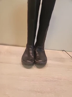 Women’s Fit Flop Black Leather Knee High Boots Size 5 - Image 1 of 4