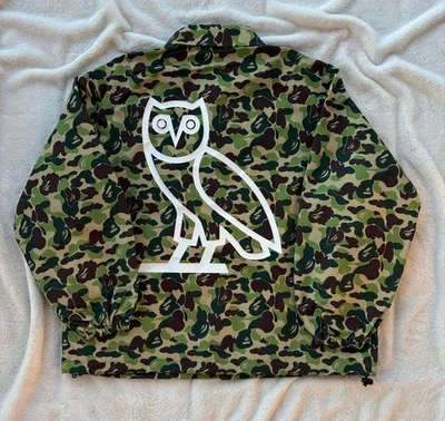 Bape x OVO Camo OG Owl Coach Jacket - Large - Authentic - New - Image 1 of 3