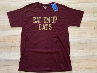 Texas State University Bobcats "Eat 'Em Up Cats" Mens Size Medium Maroon T-Shirt - Image 1 of 4