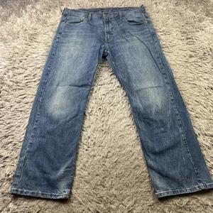 Levis 569 Jeans Mens 34x30 Blue Loose Straight Fit Denim Act 36x28 - Picture 1 of 10