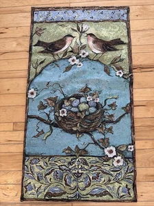 Tapiz colgante de pared de pájaros cantores de colección por Sue Winget casa de campo país francés - Imagen 1 de 6