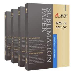 440 Sheets A-SUB Sublimation Paper 8.5x14 125gsm Inkjet Heat Transfer Bulk - Picture 1 of 10