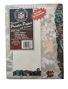 Sobres de papel para impresora de diseñador NFL 8 1/2 x 11 para impresoras de inyección de tinta Lazer nuevos - Imagen 1 de 3