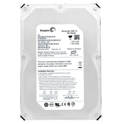 Disco rigido SEAGATE ST3320820AS 320 GB 7200 U/min 8 MB SATA II 3,5"" pollici - Immagine 1 di 4