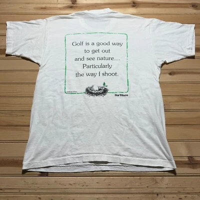 Vintage 90s Golf “ Golfology ” Sport Science Golfing Humor Shirt Size XL - Image 1 of 4