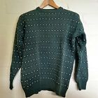 Cozy vintage knit dark green wooly sweater jumper • Excellent Condition
