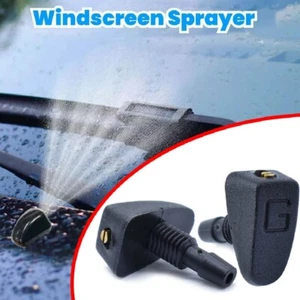 2pcs Universal Auto Car Front Windshield Washer Nozzle Wiper Water Spray Jet - Picture 1 of 9