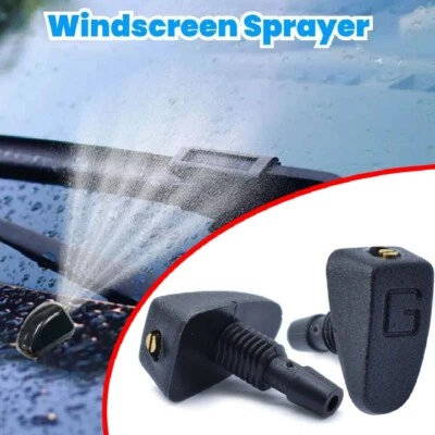 2pcs Universal Auto Car Front Windshield Washer Nozzle Wiper Water Spray Jet - Image 1 of 4