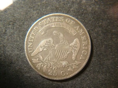 1828 F VF Capped Bust Large Sized Quarter Nice Look FLX - Image 1 of 2