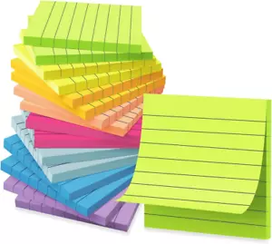 (Paquete de 16) Notas Adhesivas Forradas 3X3 en Post Reglado Stickies Super Sticking Power Mem - Imagen 1 de 12
