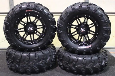 POLARIS SPORTSMAN 500 26" BEAR CLAW EVO 14" HL3 BLK ATV TIRE & WHEEL KIT POL3CA - Image 1 of 4