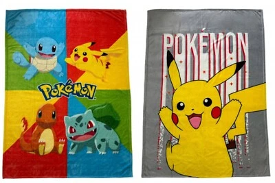 Pokemon Kuscheldecke Fleecedecke in 2 Varianten Pikachu  Maße: 130 x 180 cm - Bild 1 von 4