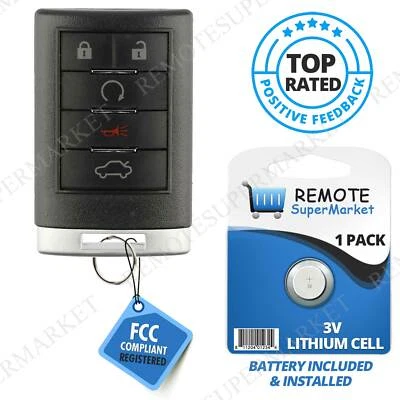 Replacement for Cadillac 06-11 DTS 07-09 SRX 08-10 STS Remote Car Key Fob Foto 1 de 4