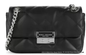 Borsa a tracolla Marc Jacobs trapuntata ecopelle catena tracolla nera - Foto 1 di 12