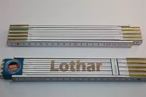 Zollstock mit Namen LOTHAR Lasergravur 2 Meter Handwerkerqualität - Bild 1 von 1