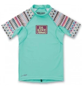 Dakine Girl's Youth Classic S/S Surf Swim Shirt Size 8 Zanzibar Green New - Picture 1 of 1