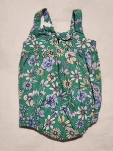 NWT Old Navy Green Floral Tie Front Sleeveless Bubble Romper One Piece Baby Girl - Picture 1 of 1