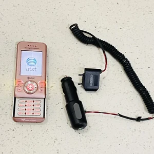 Vintage AT&T Sony Ericsson Walkman Phone W580i Pink Car Pwr Supply Bundles Work - Picture 1 of 23