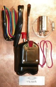 New! Black Turn Signal Switch w/ Flasher 6V / 12V Vintage Hot Rod Rat Rod TS160B - Picture 1 of 2