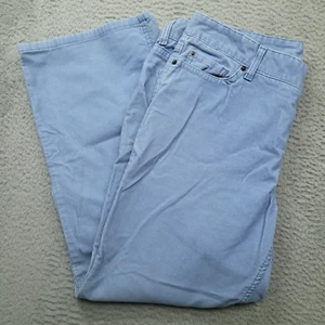 LL Bean Straight Fit Women's 18 Petite (37x29) Corduroy Pants Jeans Baby Blue - Picture 1 of 10